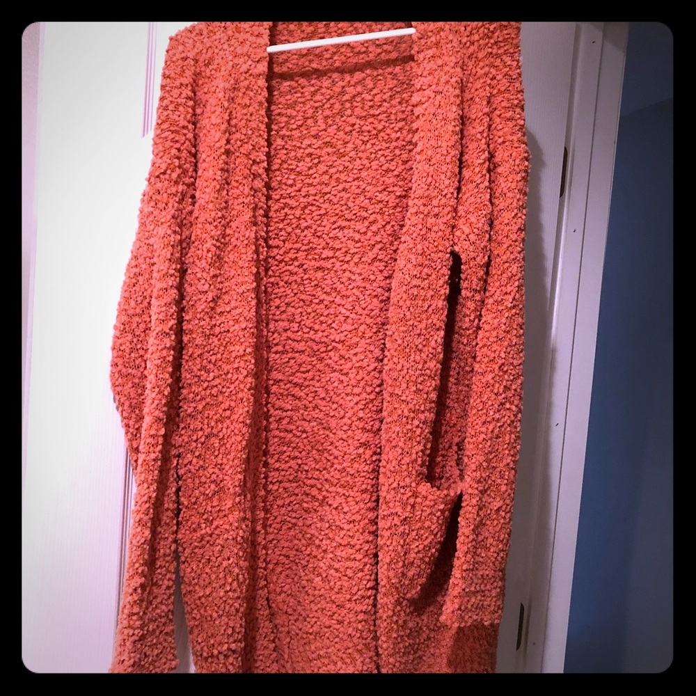 Coral sweater cardigan